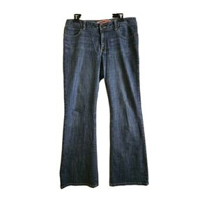 Gap Curvy Flare Jeans Womens 12R (34x30.5) Blue Mid Rise Denim Boho Western VGUC